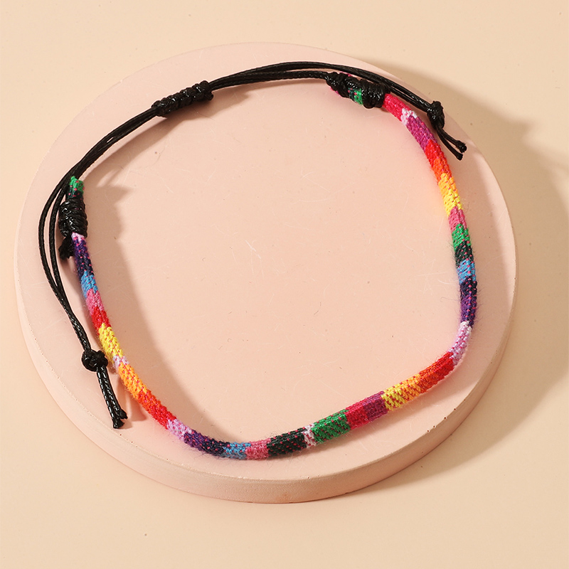 Fashion Ornament Simple Handmade Beads Woven Rainbow Bracelet display picture 3