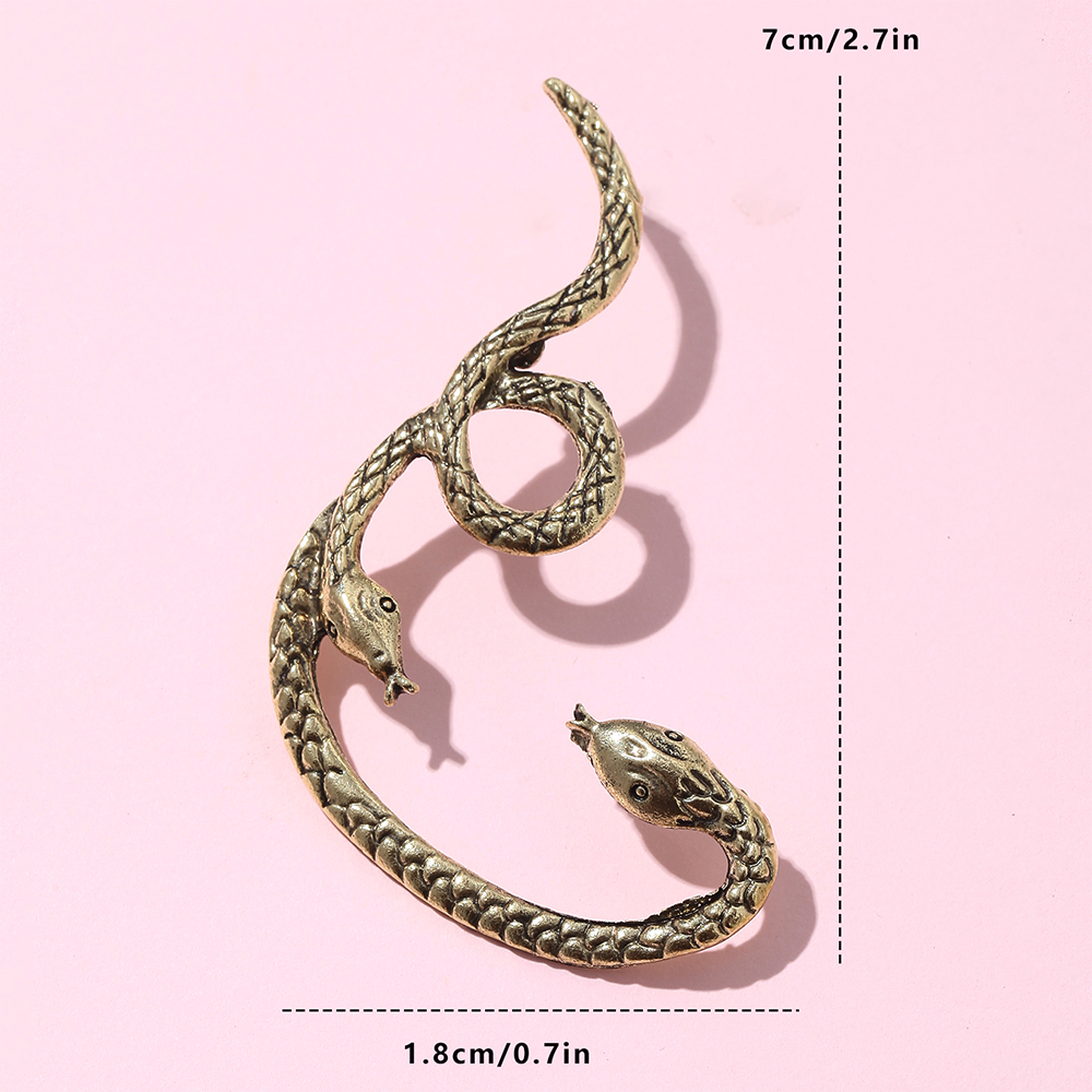 Women's Gothic Exaggerated Novelty Snake Alloy No Inlaid Earrings Plating Clip&cuff Earrings display picture 3