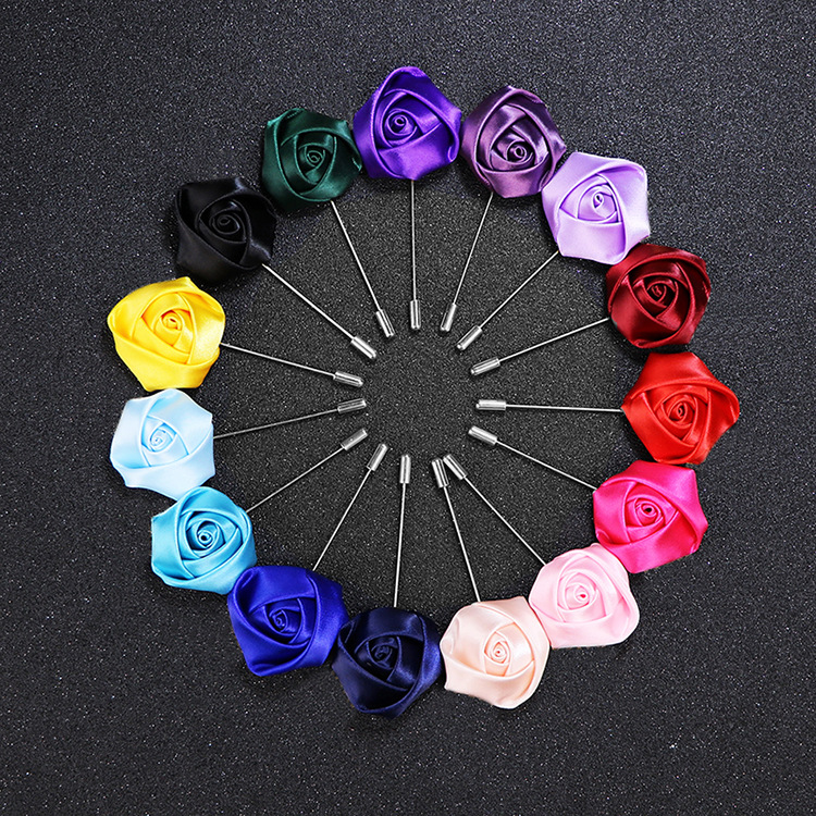 Fashion New Style Color Rose Flower Shape Corsage Alloy Brooch display picture 2