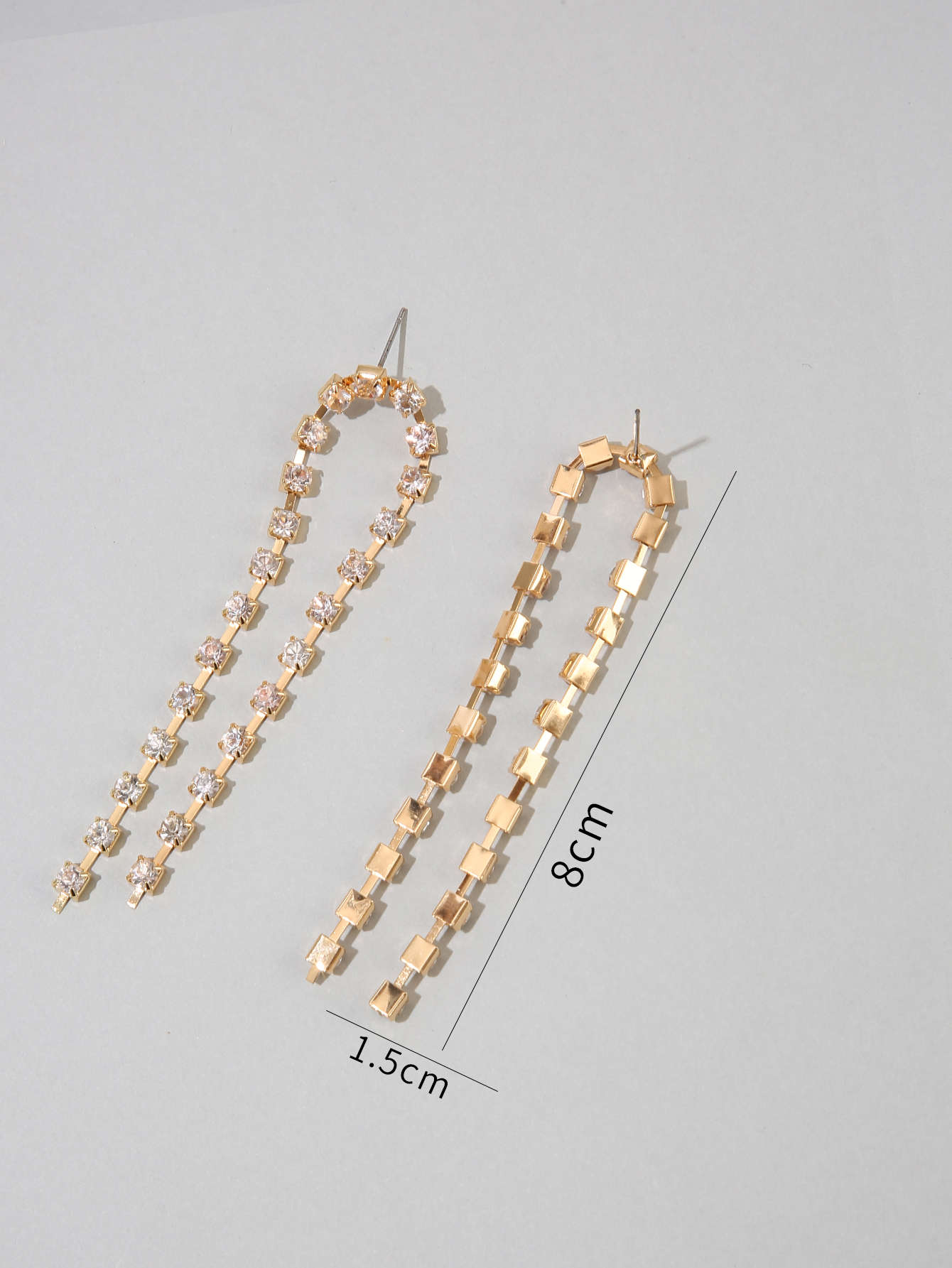 Fashion Simple Full Diamond Long Tassel Female Alloy  Earrings display picture 4