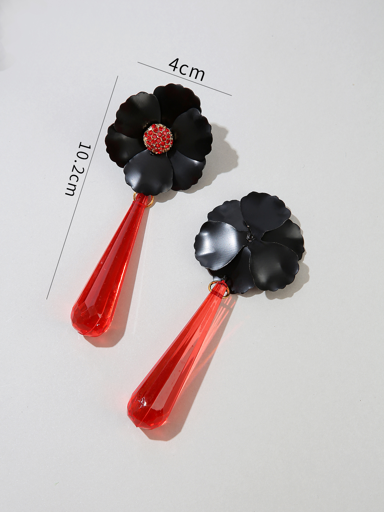 Flower Decor Exaggerated Acrylic Earrings display picture 4