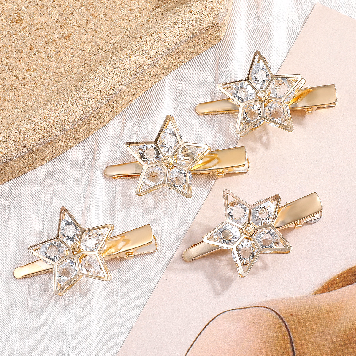 Fashion Small Star Shaped Sweet Side Clip 5 Pieces Set Hair Accessories display picture 1