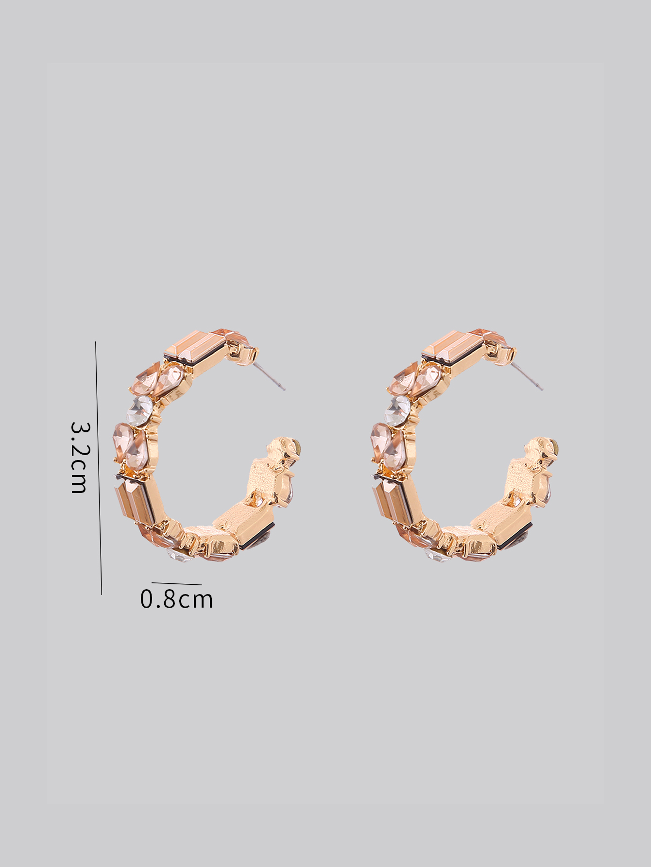 Shining Color Matching Round Ring Earrings Sexy Elegant Color Zircon Earrings All-match South America Ear Rings display picture 6