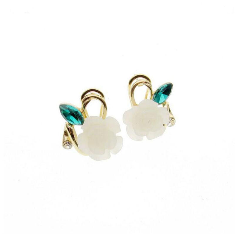 Fashion Simple Flower Non-piercing Ear Clip Alloy Earrings display picture 1
