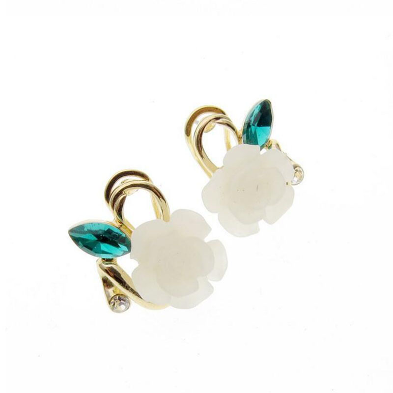 Fashion Simple Flower Non-piercing Ear Clip Alloy Earrings display picture 2