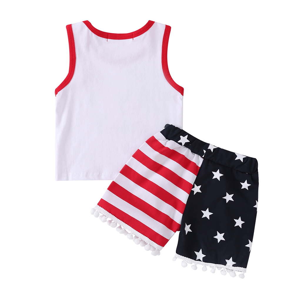Boys' Children Letter Print Sleeveless Tank Top Shorts 2-piece Set display picture 2