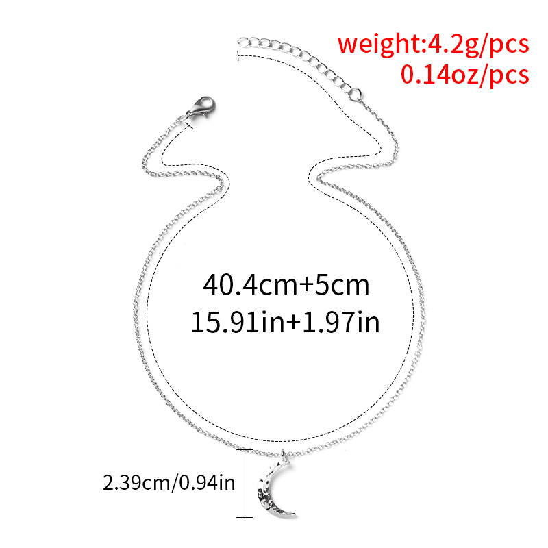 Fashion Simple Crescent Shape Pendant Clavicle Chain Necklace  Female display picture 6
