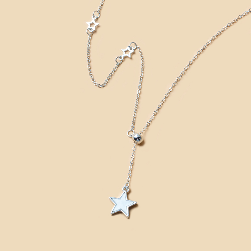 Fashion Simple Five-pointed Star Pendant  Clavicle Chain Necklace Female display picture 2