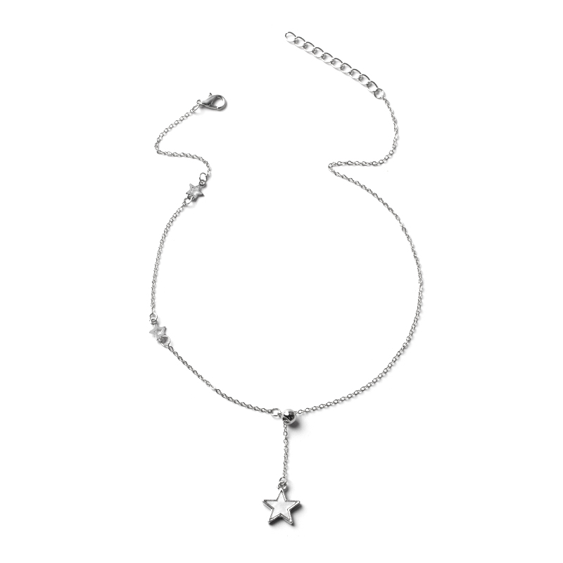 Fashion Simple Five-pointed Star Pendant  Clavicle Chain Necklace Female display picture 4