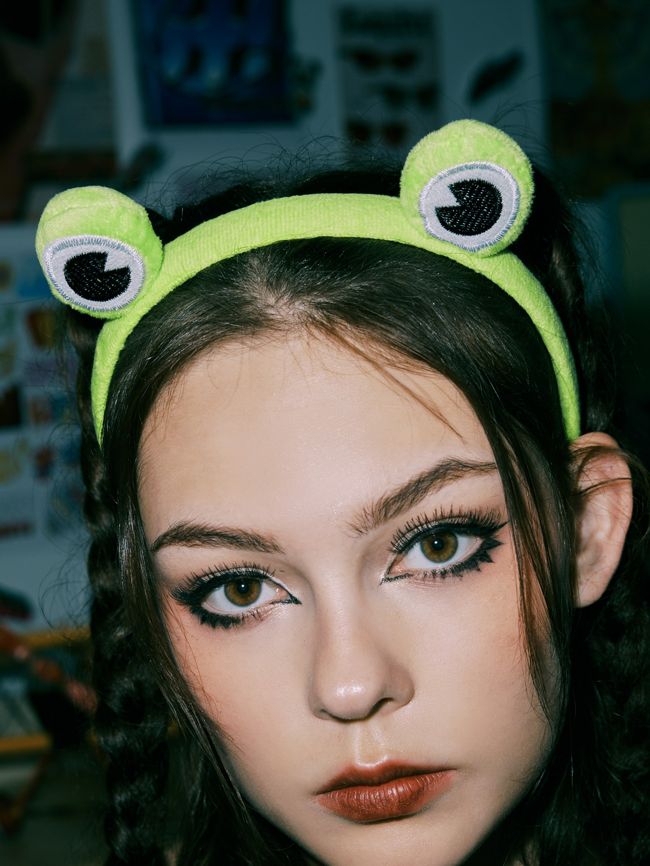 Fashion Cute Face Wash Fabric Frog Headband Animal Cartoon Hair Accessories display picture 1