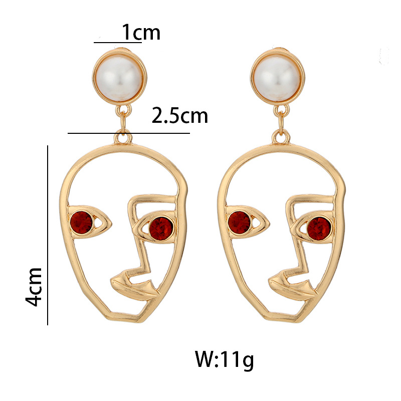 Neue Mode Geometrische Muster Blatt-förmigen Metall Unregelmäßigen Blatt Legierung Ohrringe display picture 3