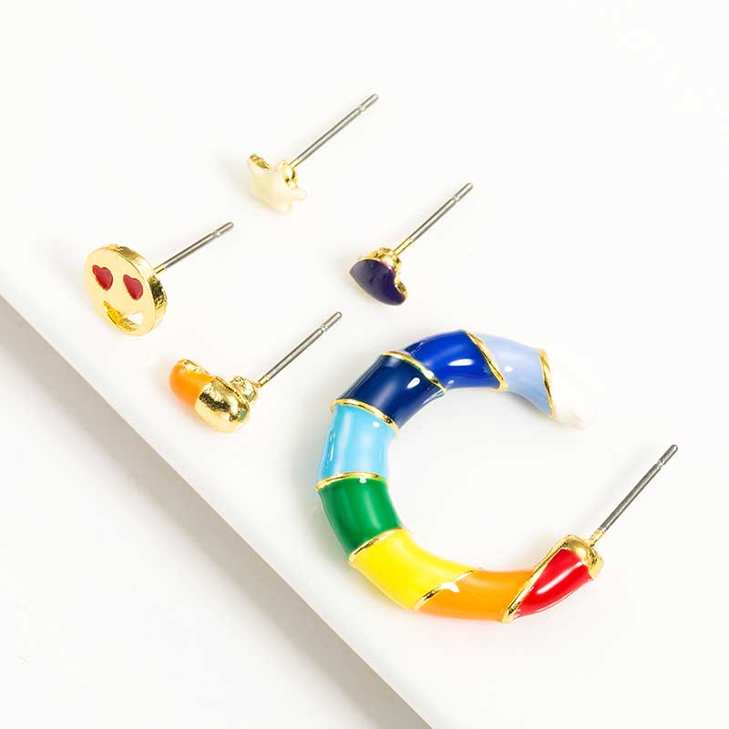 New Fashion Bohemian Style Candy Color Irregular Geometric Earrings display picture 4