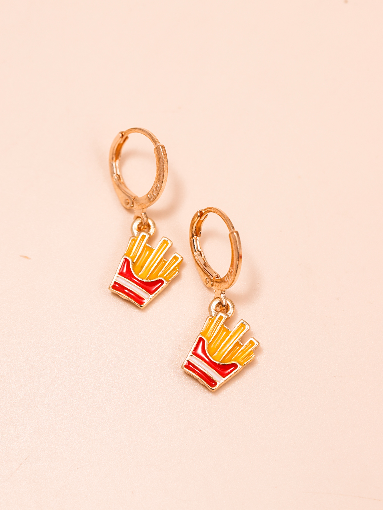 Modern Style French Fries Alloy No Inlaid Drop Earrings display picture 2