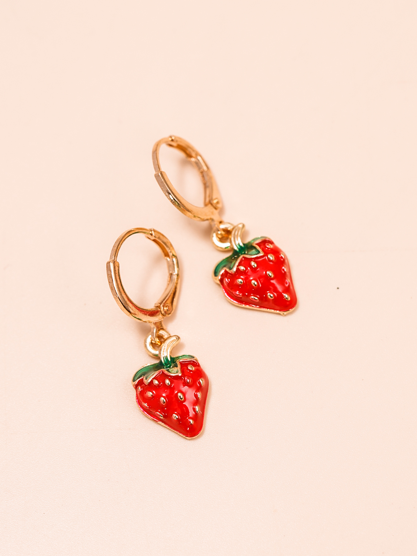 Cartoon Style Fruit Alloy No Inlaid Earrings display picture 3