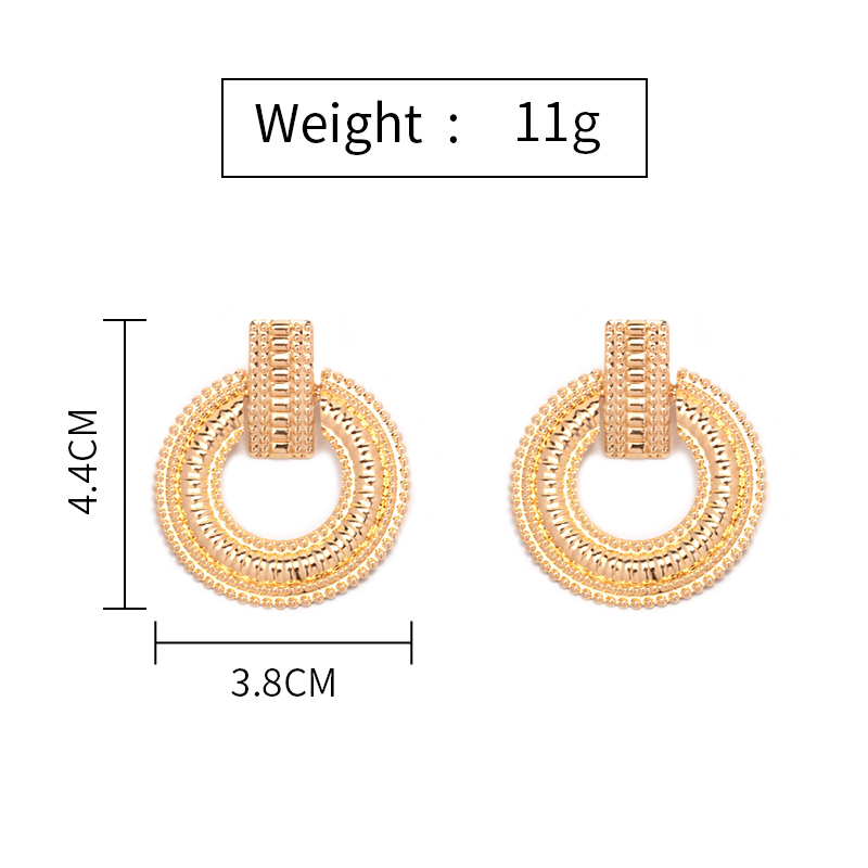 2022 New Fashion Simple Geometric Hollow Circle Alloy Stud Earring display picture 2