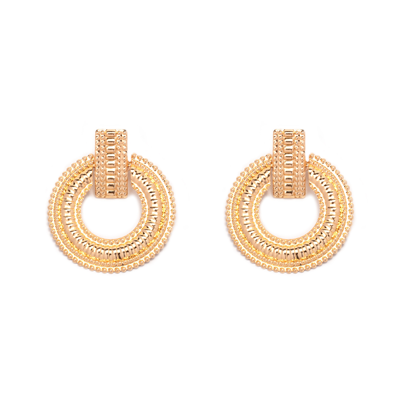 2022 New Fashion Simple Geometric Hollow Circle Alloy Stud Earring display picture 5