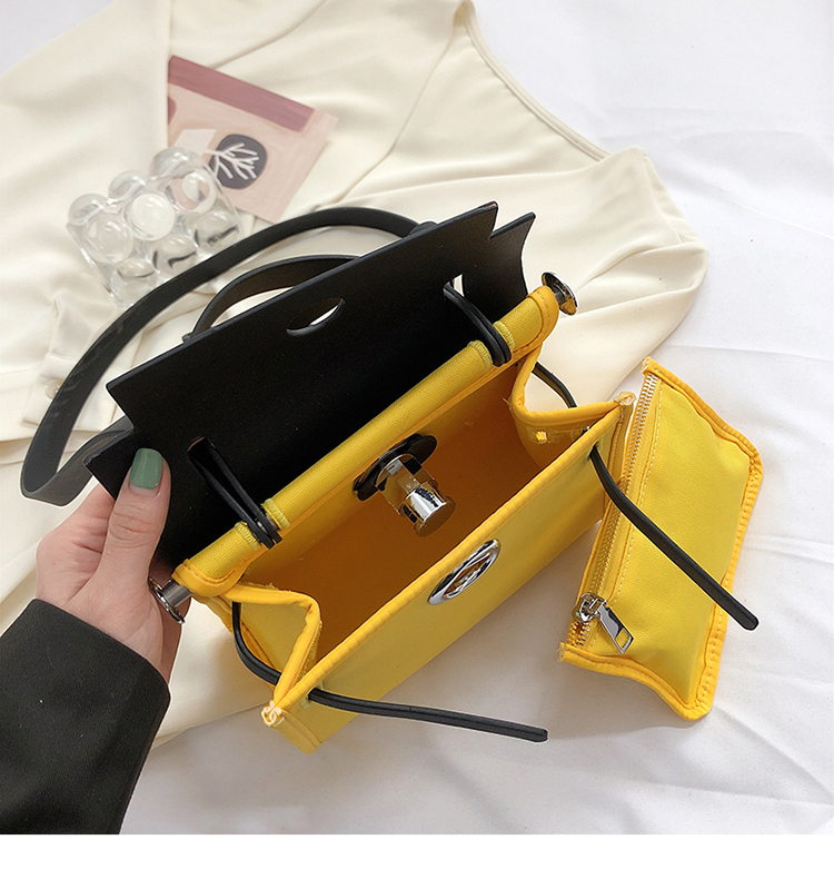 Fashion New Canvas Portable Shoulder Messenger Commuter Bag Two-piece Set display picture 4