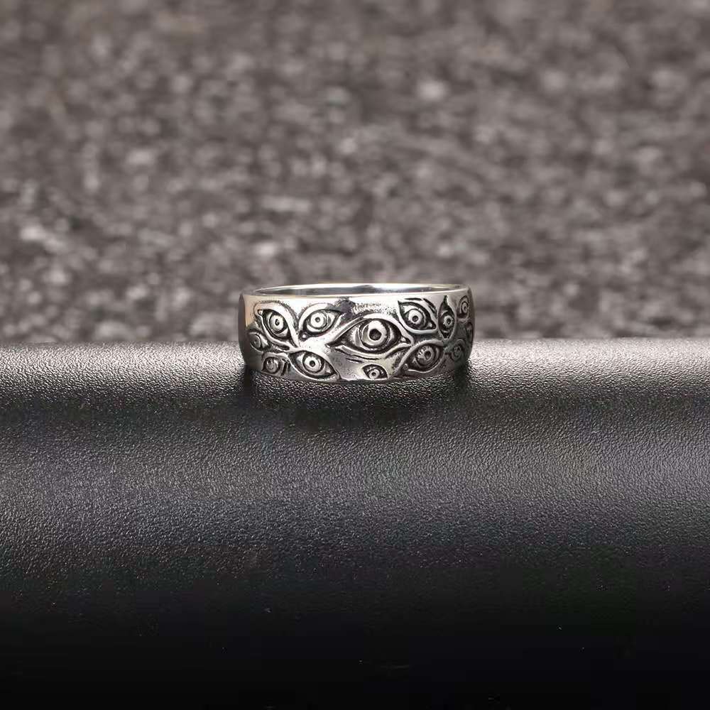 New Fashion Geometric Devil Eye Hip Hop Alloy Ring display picture 4