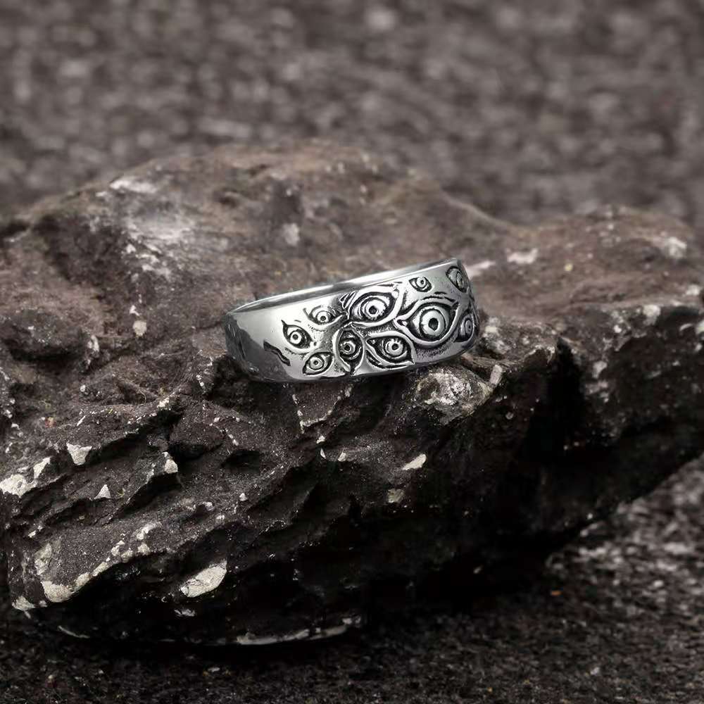 New Fashion Geometric Devil Eye Hip Hop Alloy Ring display picture 6