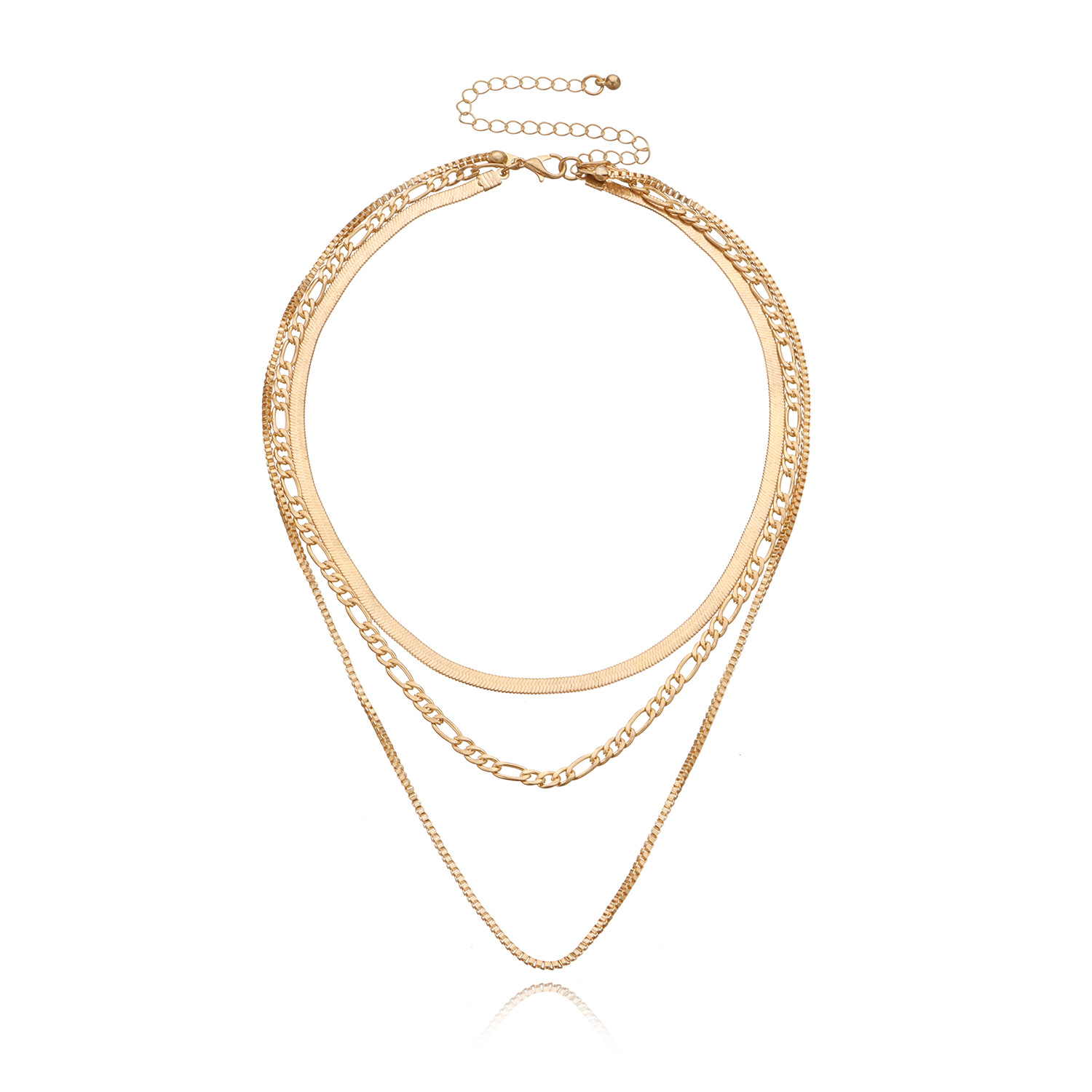 Fashion Elegant Geometric Multi-layer Clavicle Chain Necklace Women display picture 6