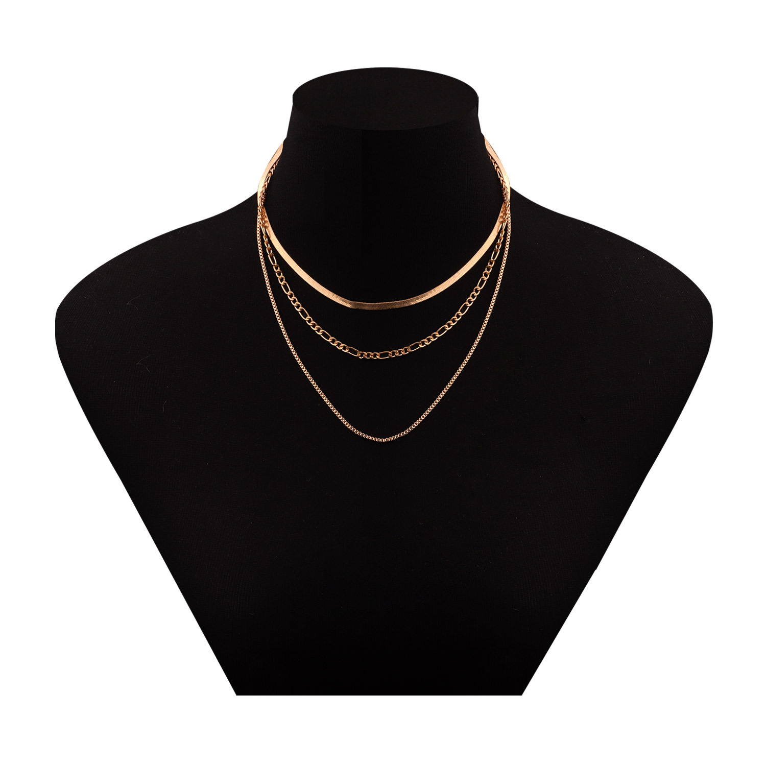Fashion Elegant Geometric Multi-layer Clavicle Chain Necklace Women display picture 8