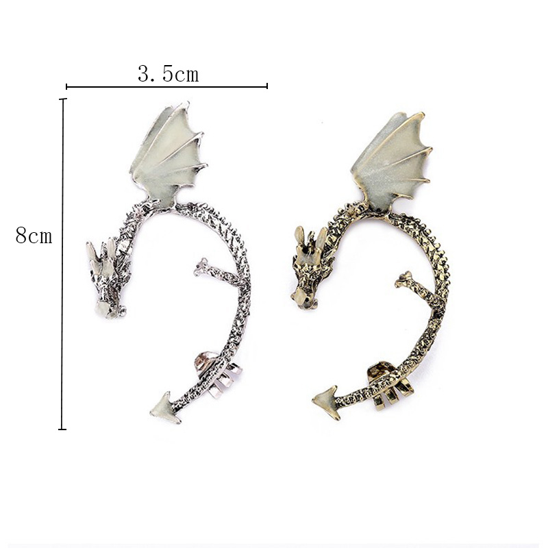 Fashion Creative Luminous Dragon Shape Ear Clip One Piece display picture 1