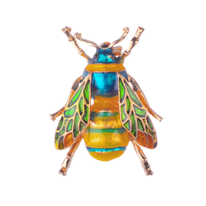 Fashion Creative Dripping Oil Bee Shape Alloy Brooch display picture 1