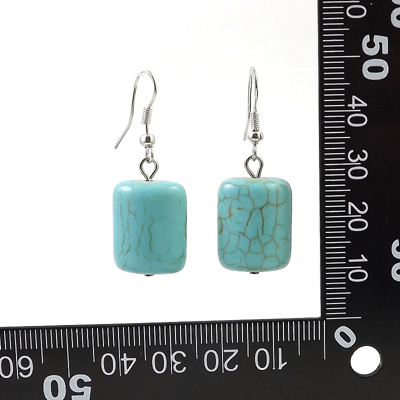 Bohemian Ethnic Style Vintage Turquoise Earrings display picture 3