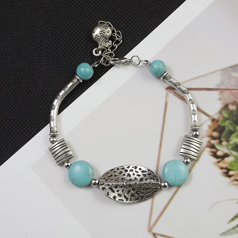 Bohemian Ethnic Style Ornament Turquoise Bracelet display picture 3