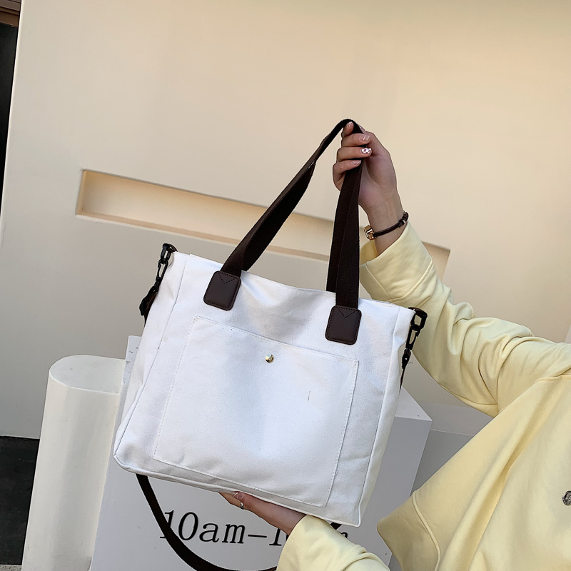 Fashion Handbag Large Capacity Shopping Canvas Shoulder Bag display picture 5