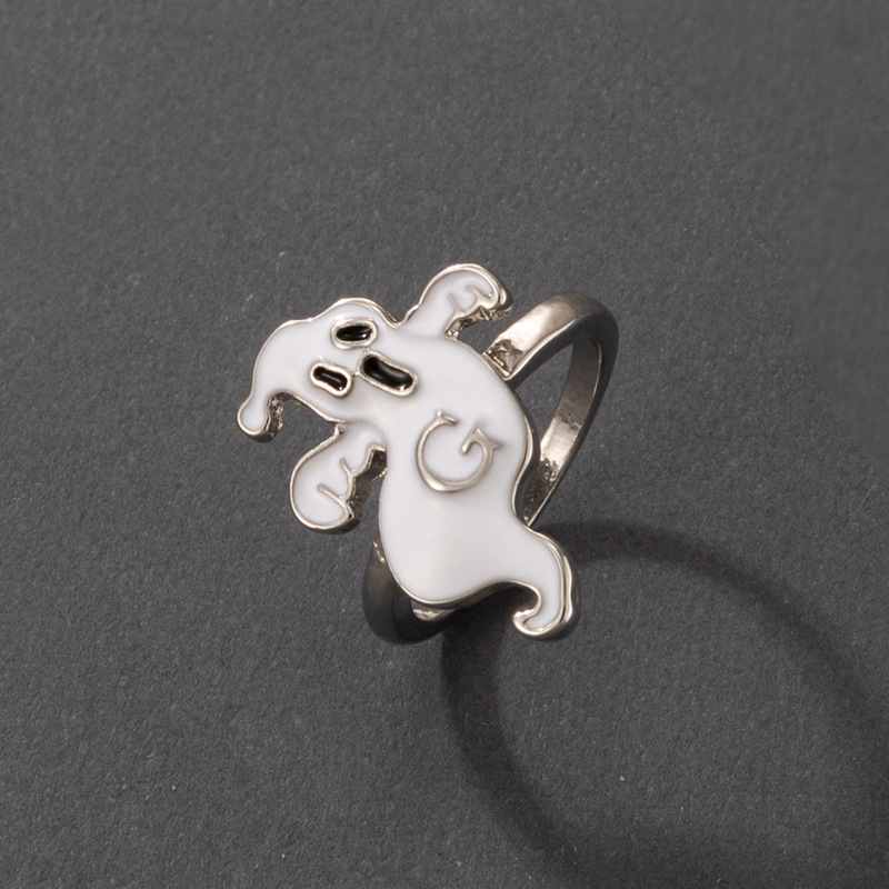 Cute Funny Alloy Halloween Pattern Ghost Ring Festival Copper Rings display picture 3