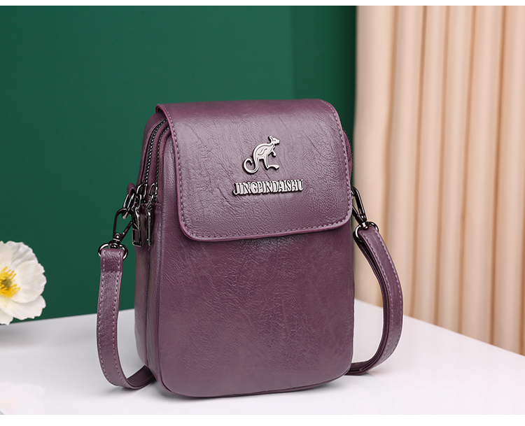 Women Bag 2022 New Fashion Soft Leather Portable Crossbody Shoulder Bag display picture 1
