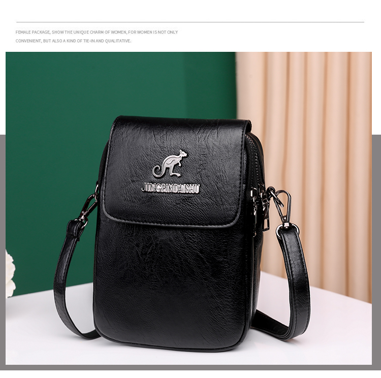 Women Bag 2022 New Fashion Soft Leather Portable Crossbody Shoulder Bag display picture 2