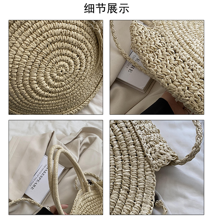Women's 2022 New Fashion Summer Portable Woven Crossbody Large Capacity Straw Bag display picture 5