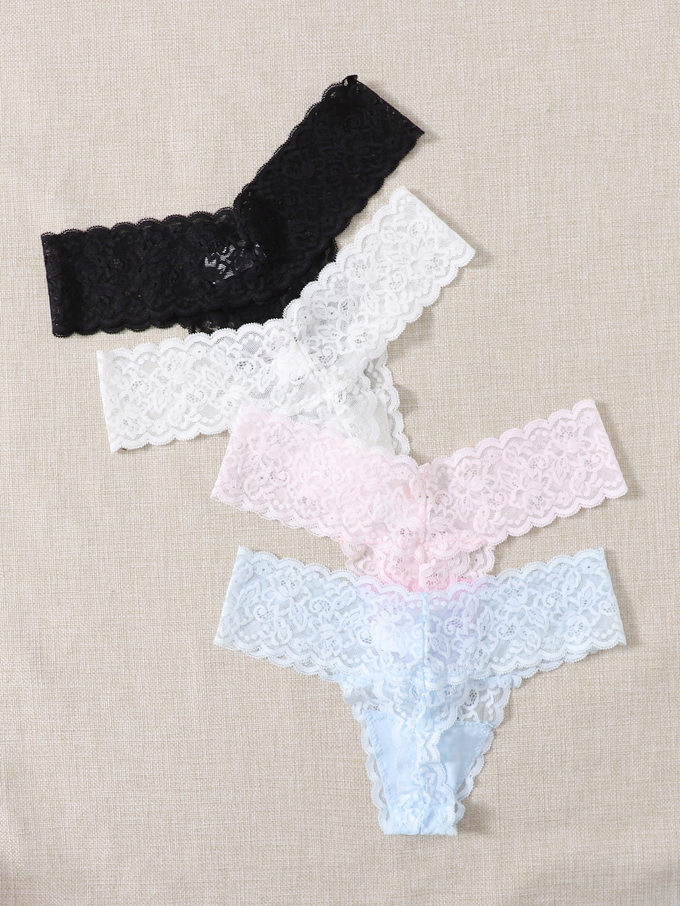 Fashion Sexy Solid Color Transparent Lace T-shaped Women's Underwear display picture 3
