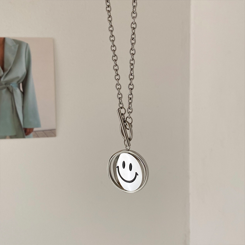 Hip Hop Acier Inoxydable Smiley Collier Du Quotidien Cuivre Colliers Comme Image display picture 5