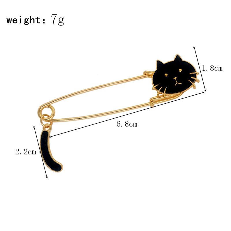 Fashion Popular Solid Color Cute Dripping Oil Kitty Brooch display picture 1