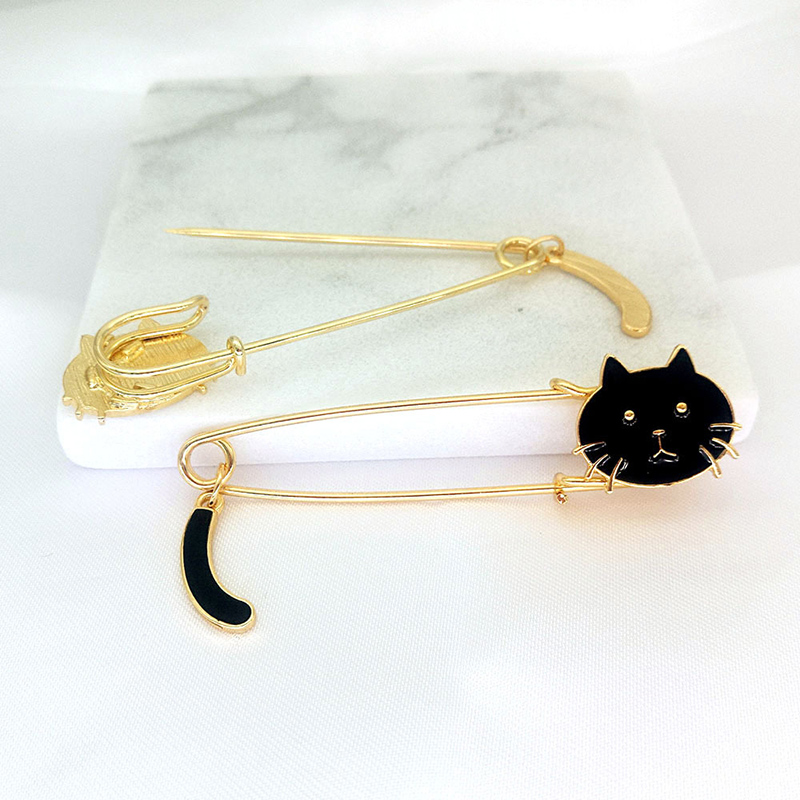 Fashion Popular Solid Color Cute Dripping Oil Kitty Brooch display picture 4