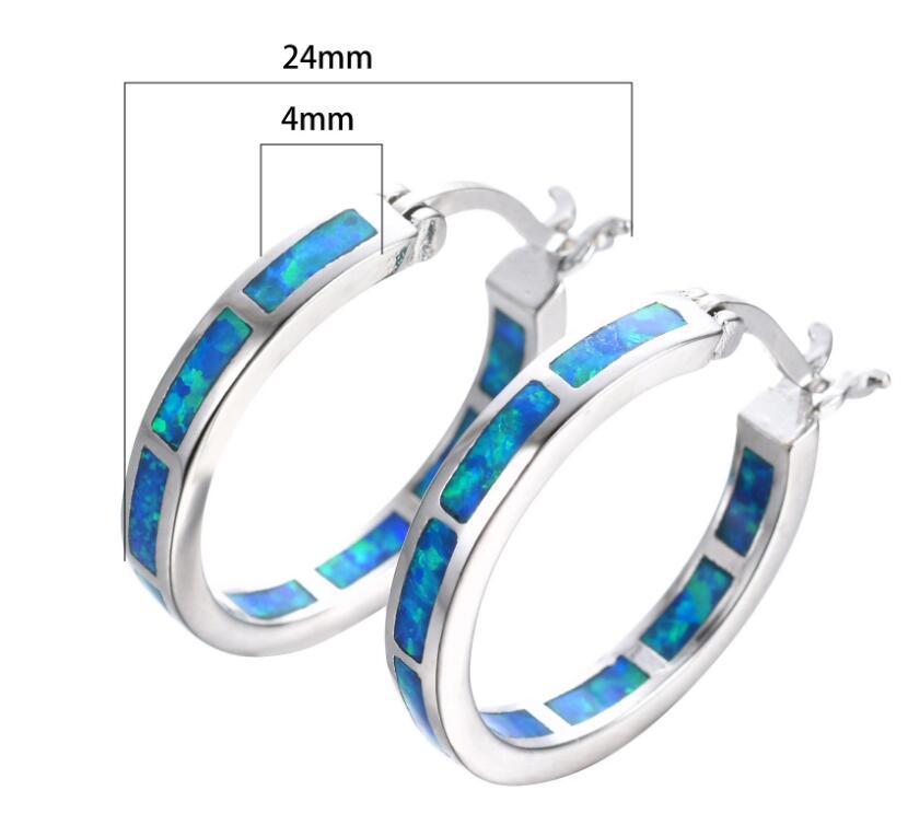 Colorful Drop Oil Inlaid C-shape Earrings Multi Colors display picture 1