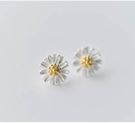 Mode Simple Petite Marguerite De Tournesol Chrysanthème Clous D'oreille En Gros display picture 4