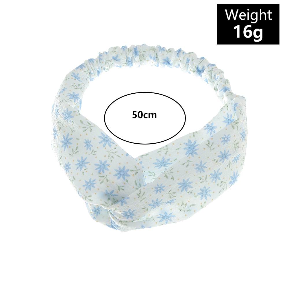 Simple Style Flower Pattern Fabric Women's Cross-knotted Hair Band display picture 1