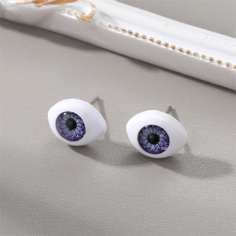 Fashion New Style Colorful Simulation Silicone Eye Beads Stud Earrings display picture 2
