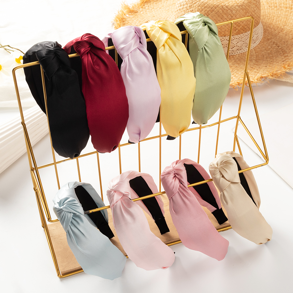 Simple Style Wide Edge Solid Color Hair Accessories Headband display picture 3