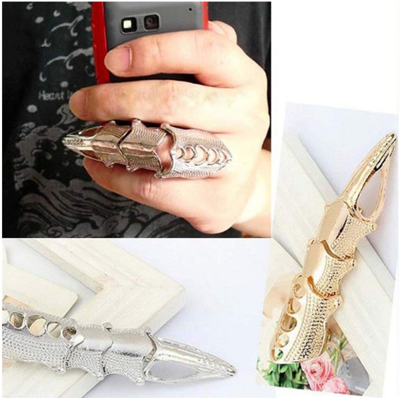 Fashion Exaggerated Joint Decoration Nail Flexible Open Ring Accessories display picture 1