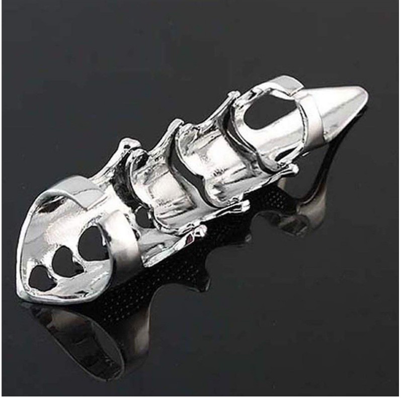 Fashion Exaggerated Joint Decoration Nail Flexible Open Ring Accessories display picture 5
