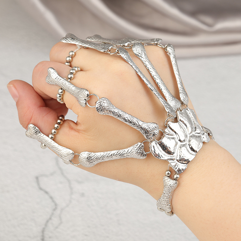 Drôle Mode Squelette Crâne Alliage Placage Résine Femmes Bracelet display picture 4