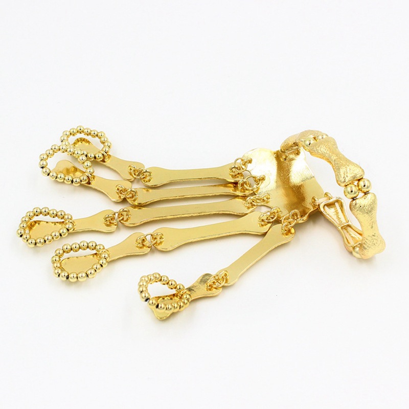 Funny Fashion Skeleton Skull Alloy Plating Resin Women's Bangle display picture 6
