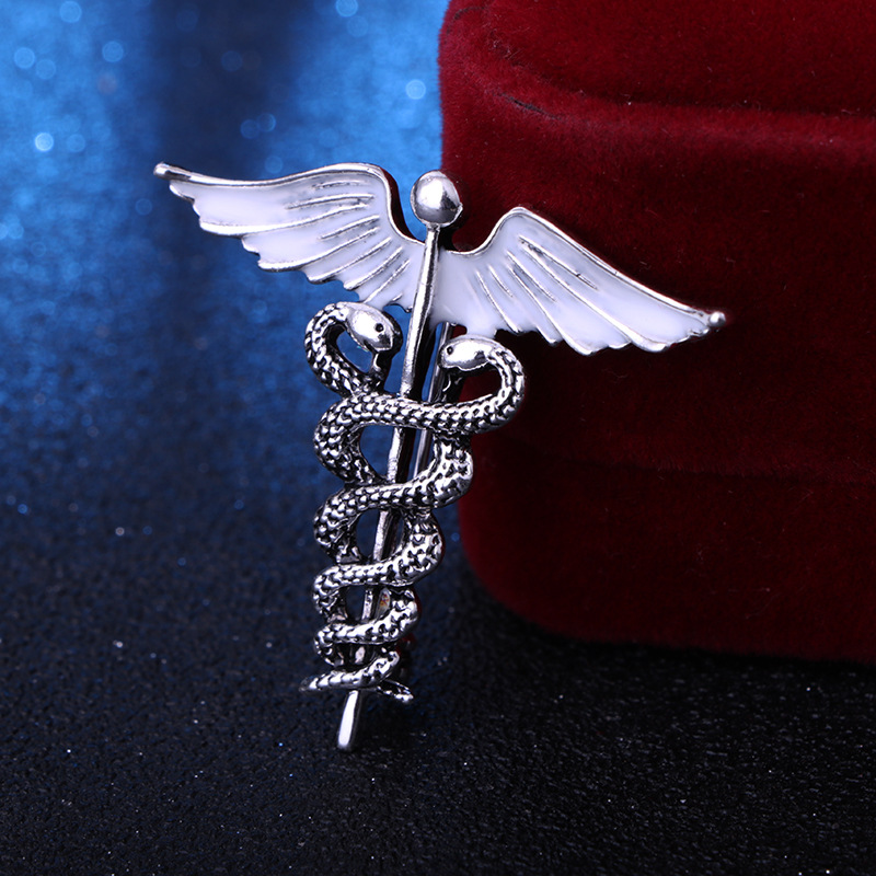 Classical Business Wedding Angel Wings Snake Alloy Zinc Spray Paint Men'S Brooches display picture 8