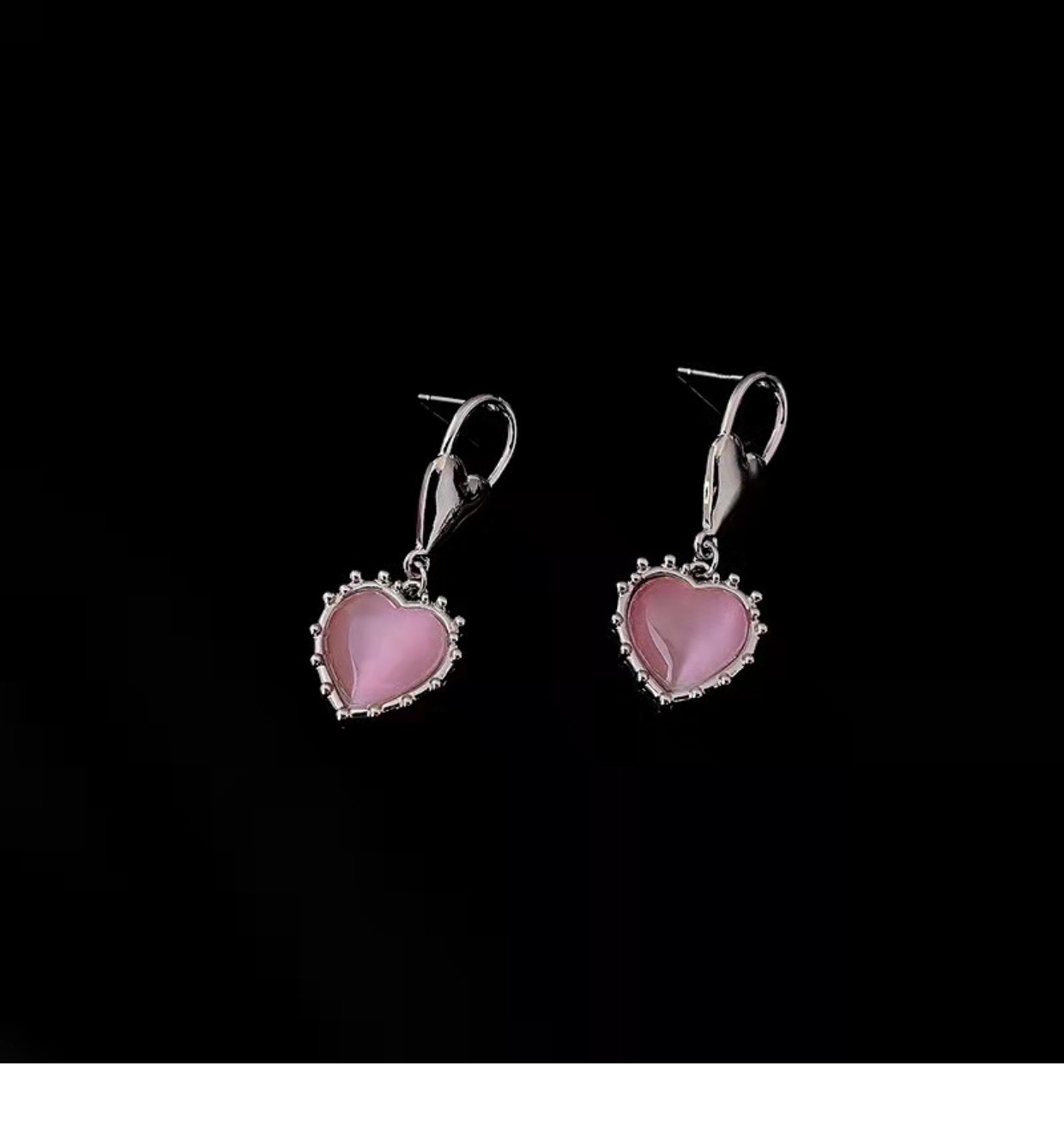 Cool Alloy Heart Earrings Shopping Inlay Opal Drop Earrings As Picture display picture 6