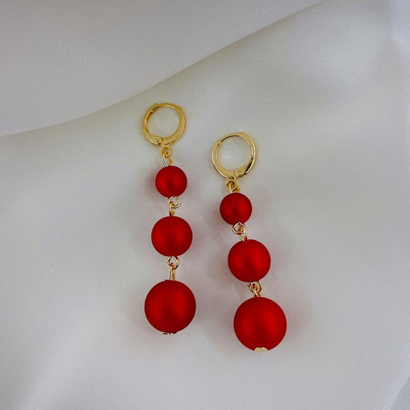 Ins Style Irregular Brass Inlay Artificial Pearls Women's Earrings display picture 7